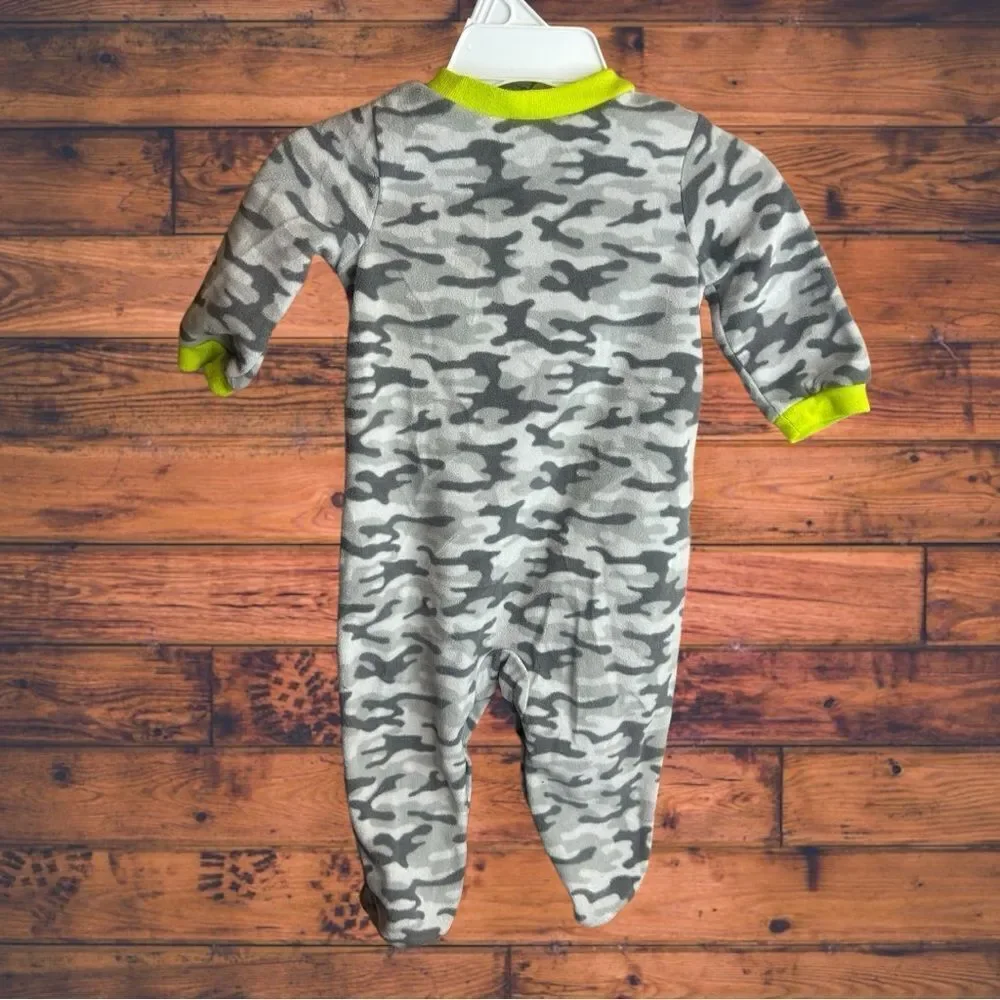 5 for $25🔥3-6 Months‎ Carter's Camouflage Dinosaur Fleece Jumpsuit